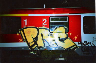 Graffiti Train in Leipzig - Photo by Chicadelic - PRC, SHIC, MOSK
