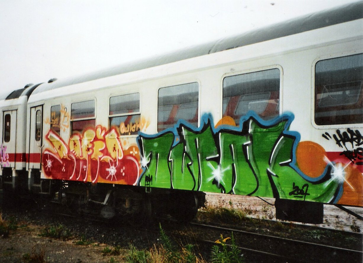 Graffiti Train in Leipzig - Photo by Chicadelic - DURAK, SHIC, ABM