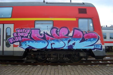 Graffiti Train in Leipzig - Photo by Chicadelic - Sain, JETS