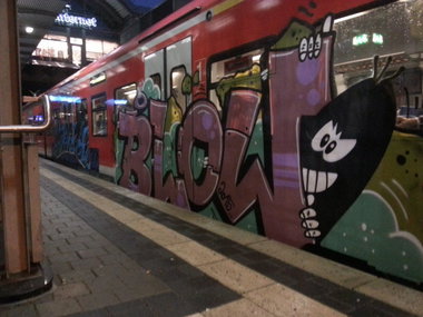 Graffiti Train in Mainz - Photo by Chintz - Mainz, Hbf, Frankfurt (2015)