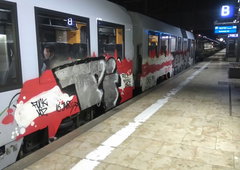 Graffiti Train in Frankfurt hauptbahnhof - Photo by Chintz (2015)