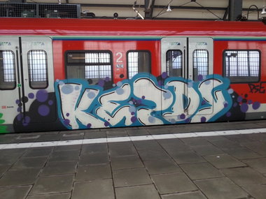 Graffiti Train in Mainz - Photo by Chintz - Mainz, Hbf, Frankfurt (2015)