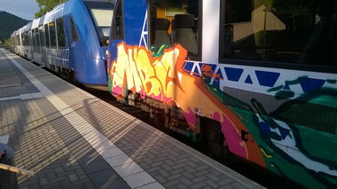 Graffiti Train in Fischbach weierbach - Photo by Chintz (2015)