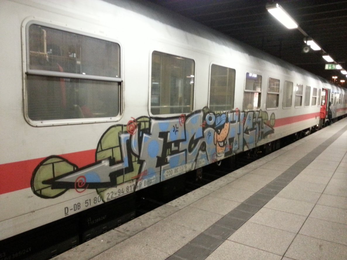 Graffiti Train in Mainz - Photo by Chintz - Mainz, Hbf, Frankfurt (2015)
