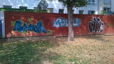 Graffiti Bombing in Mainz - Photo by Chintz