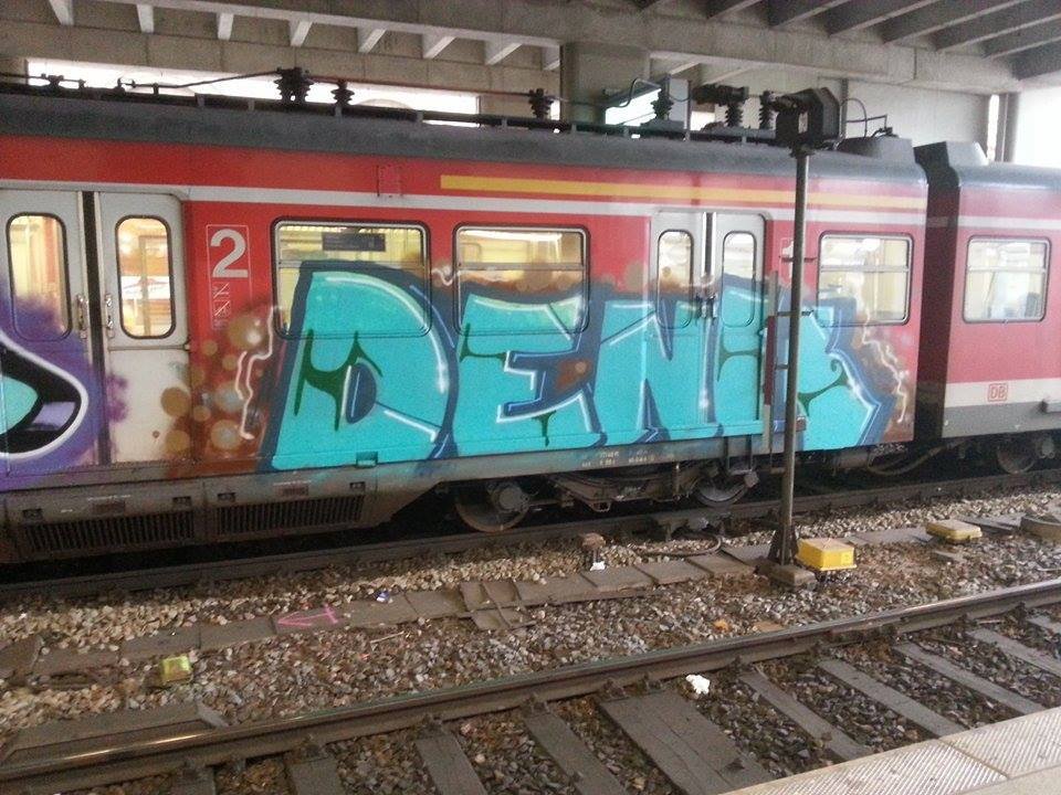Graffiti Train in Mainz - Photo by Chintz - Denk, Mainz, Hbf (2014)