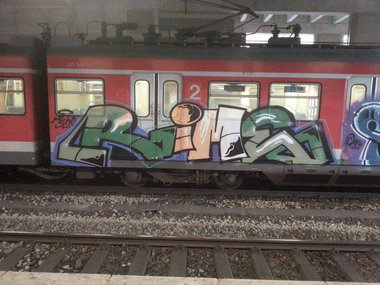 Graffiti Train in Mainz - Photo by Chintz - Rime, Micho, Mainz (2014)