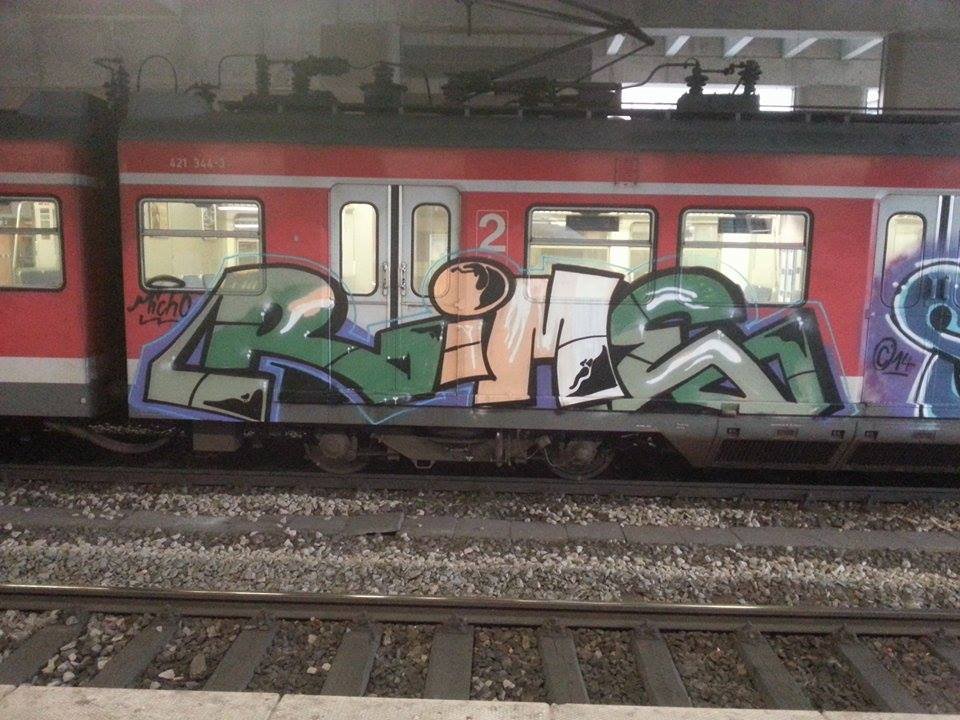 Graffiti Train in Mainz - Photo by Chintz - Rime, Micho, Mainz (2014)
