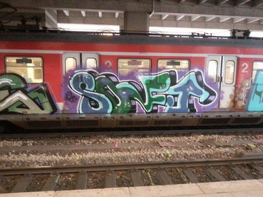 Graffiti Train in Mainz - Photo by Chintz - Soft, Mainz, Hbf (2014)