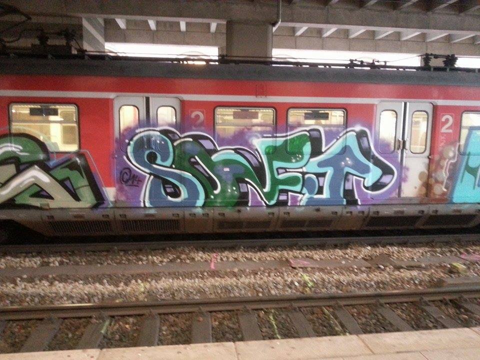 Graffiti Train in Mainz - Photo by Chintz - Soft, Mainz, Hbf (2014)
