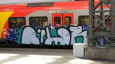 Graffiti Train in Frankfurt - Photo by Chintz - Frankfurt, Hbf (2014)