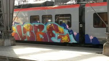 Graffiti Train in Frankfurt - Photo by Chintz - Frankfurt, Hbf (2014)