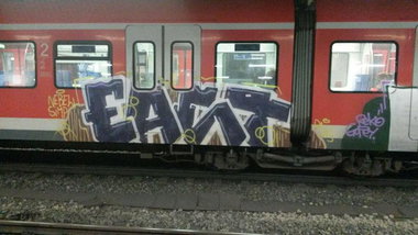 Graffiti Train in Mainz - Photo by Chintz - Mainz, Hbf, Frankfurt (2014)