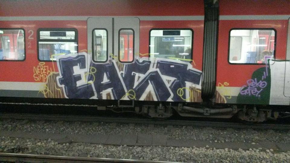 Graffiti Train in Mainz - Photo by Chintz - Mainz, Hbf, Frankfurt (2014)