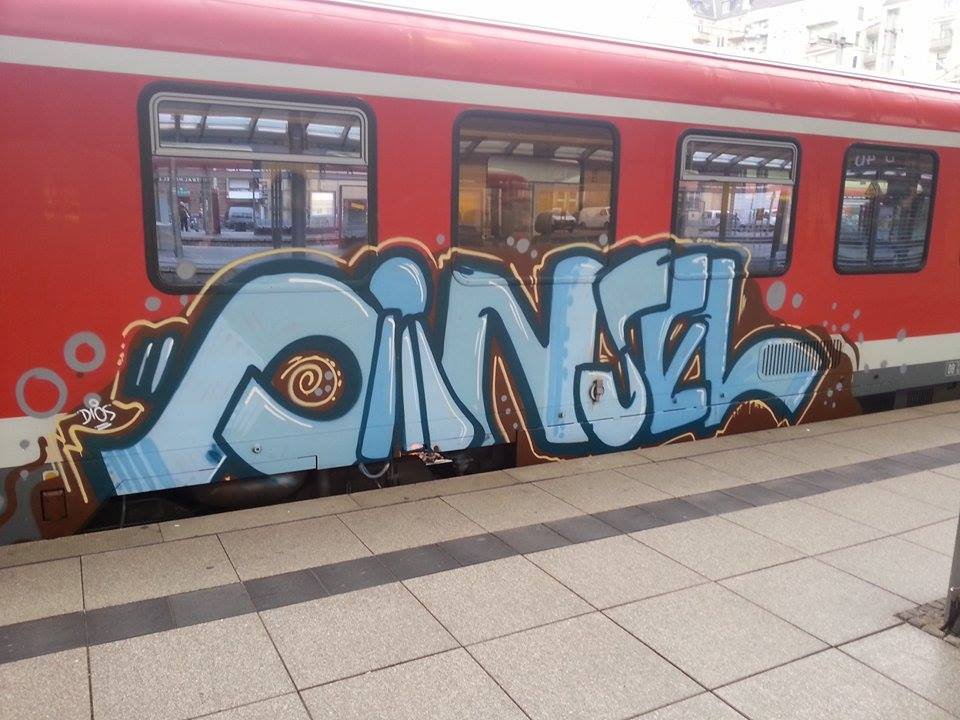 Graffiti Train in Mainz - Photo by Chintz - Mainz, Hbf, Frankfurt (2014)