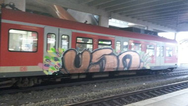 Graffiti Train in Mainz - Photo by Chintz - Mainz, Hbf, Frankfurt (2014)