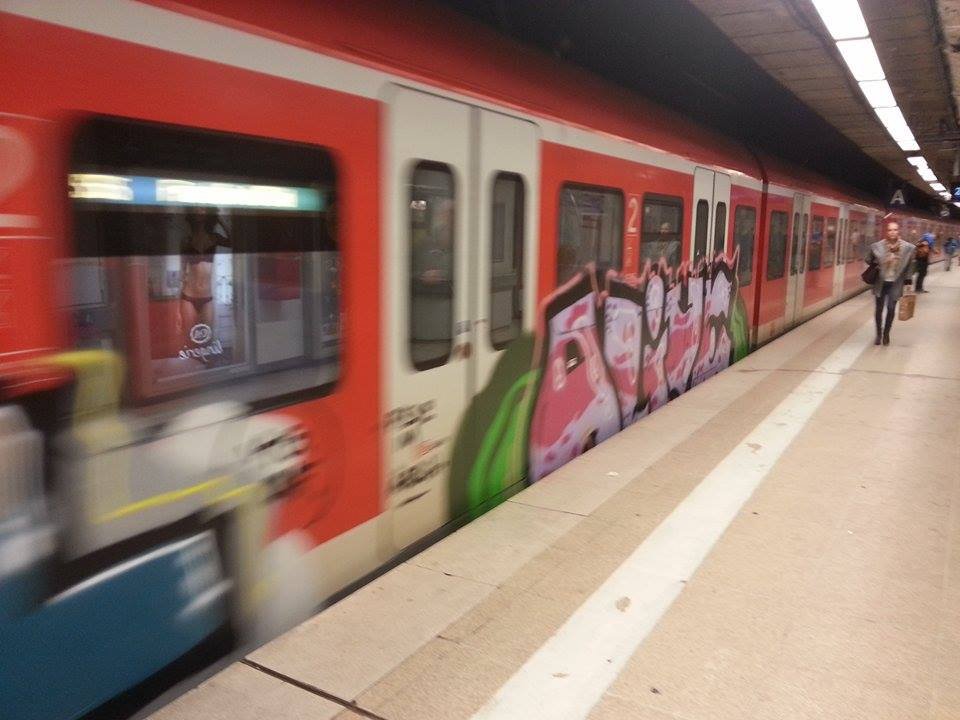 Graffiti Train in Frankfurt - Photo by Chintz - Frankfurt, Hauptwache (2014)