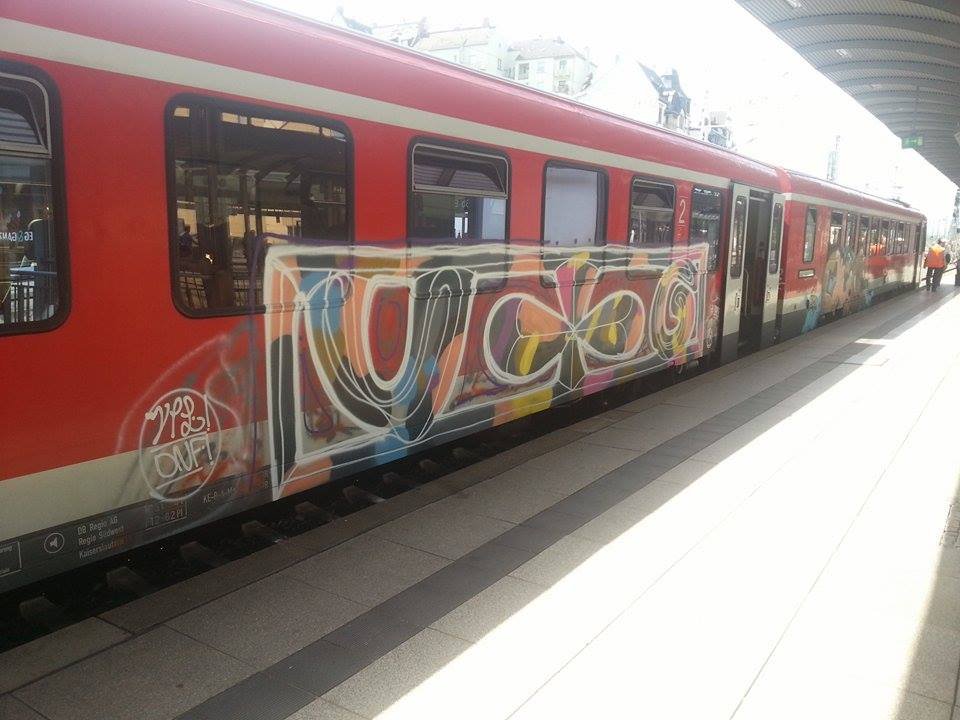 Graffiti Train in Mainz - Photo by Chintz - Mainz, Hbf, Frankfurt (2014)