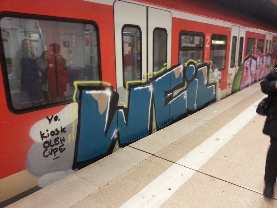 Graffiti Train in Frankfurt - Photo by Chintz - Frankfurt, Hauptwache (2014)