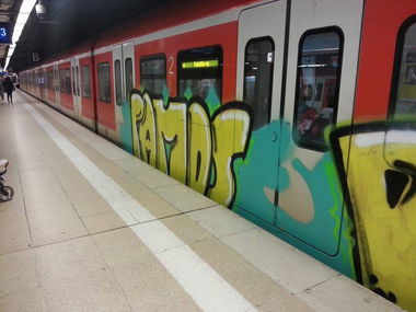 Graffiti Train in Frankfurt - Photo by Chintz - Frankfurt, Hauptwache, Friedberg (2014)
