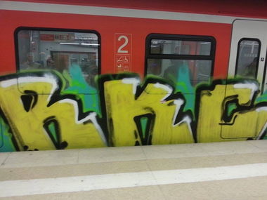 Graffiti Train in Frankfurt - Photo by Chintz - Frankfurt, Hauptwache, RKC (2014)