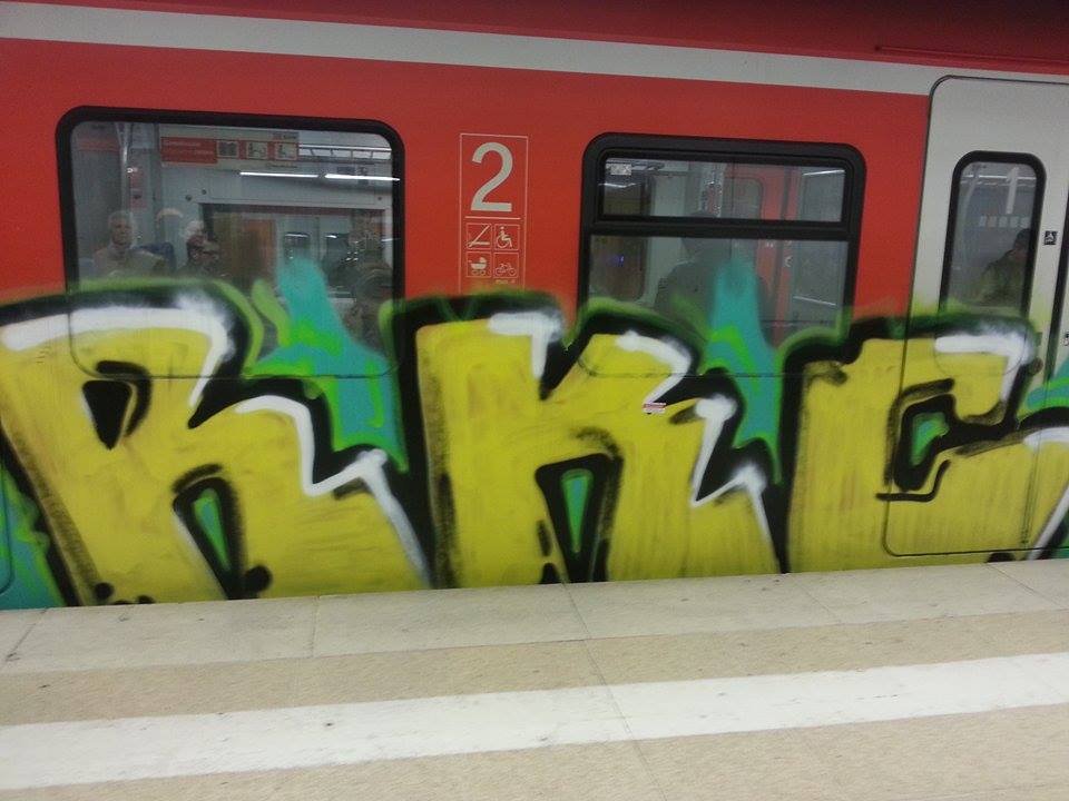 Graffiti Train in Frankfurt - Photo by Chintz - Frankfurt, Hauptwache, RKC (2014)