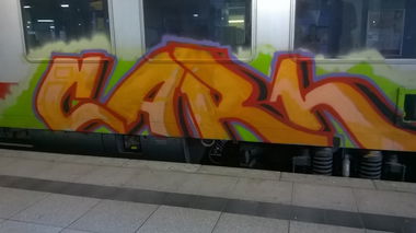 Graffiti Train in Mainz - Photo by Chintz (2015)