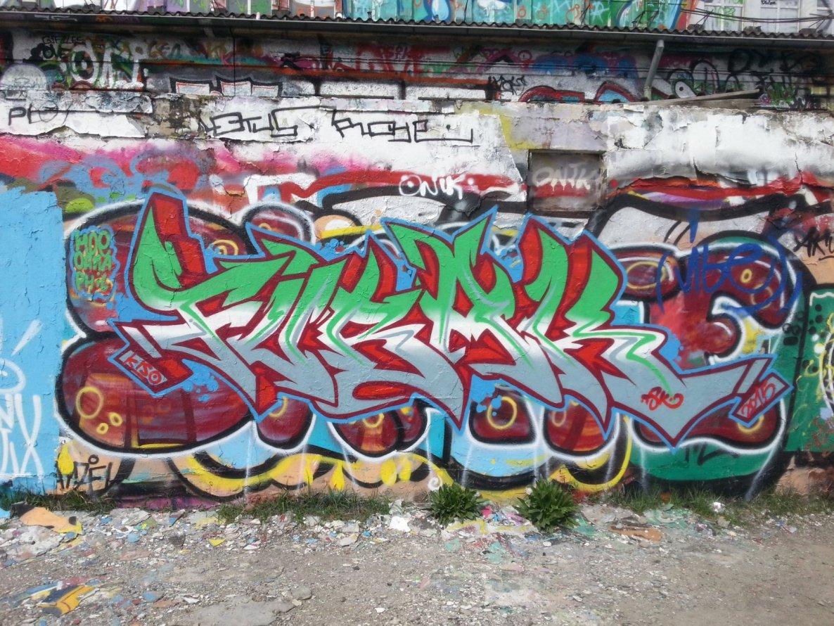 Graffiti Wall in Wiesbaden - Photo by Chintz - Schlachthof, Wiesbaden (2015)