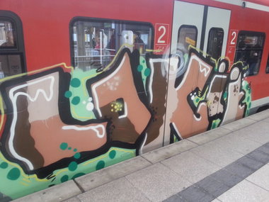Graffiti Train in Mainz - Photo by Chintz - Lokii, Mainz, Hbf (2015)