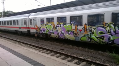 Graffiti Train in Mainz - Photo by Chintz (2015)