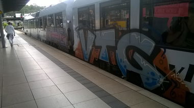 Graffiti Train in Mainz - Photo by Chintz (2015)