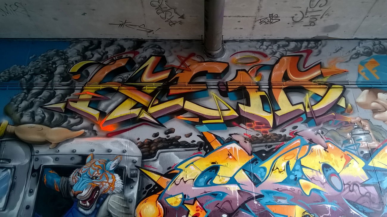 Graffiti Wall in Wiesbaden - Photo by Chintz - Meeting, of, Styles (2015)