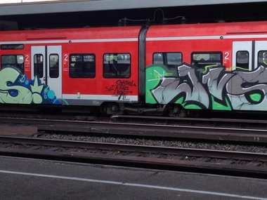 Graffiti Train in Ludwigshafen am Rhein - Photo by Chintz - Ludwigshafen, am, Rhein (2015)