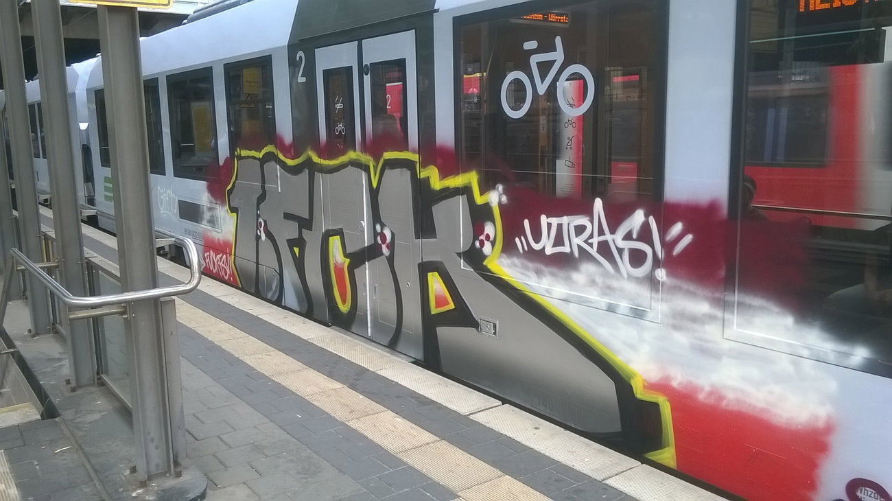 Graffiti Train in Mainz - Photo by Chintz (2015)
