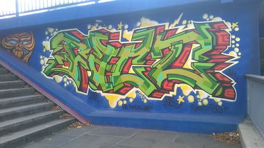 Graffiti Wall in Wiesbaden - Photo by Chintz (2015)