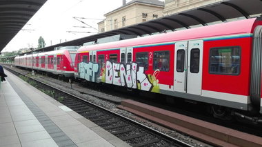Graffiti Train in Mainz - Photo by Chintz - Denk, Soft (2015)