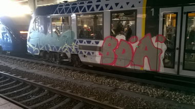 Graffiti Train in Mainz - Photo by Chintz (2015)