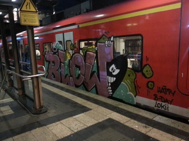Graffiti Train in Mainz - Photo by Chintz - Blow, Happy, B-Day (2015)