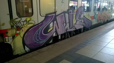 Graffiti Train in Mainz - Photo by Chintz (2015)