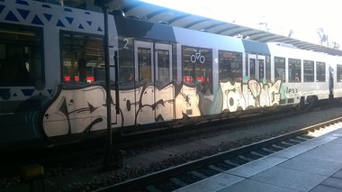 Graffiti Train in Mainz - Photo by Chintz (2015)