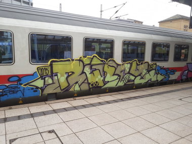Graffiti Train in Mainz - Photo by Chintz - Mainz, Hbf, Frankfurt (2015)