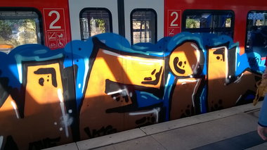 Graffiti Train in Mainz - Photo by Chintz (2015)