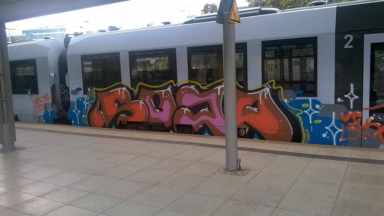 Graffiti Train in Mainz - Photo by Chintz (2015)