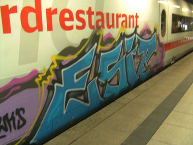 Graffiti Train in Mainz - Photo by Chintz (2015)