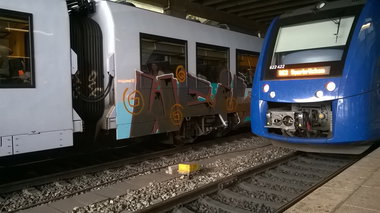 Graffiti Train in Mainz - Photo by Chintz (2015)