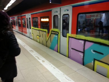 Graffiti Train in Frankfurt - Photo by Chintz - Frankfurt, Hauptwache, Mainz (2015)