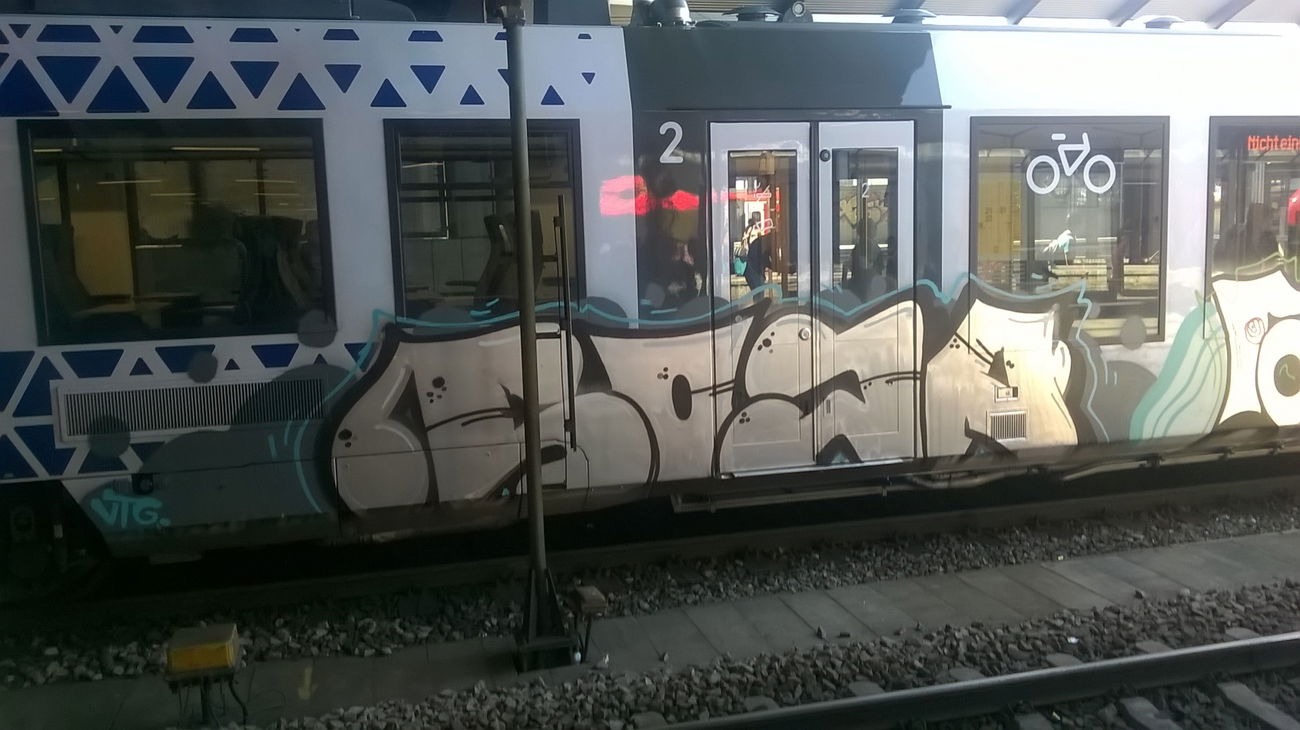 Graffiti Train in Mainz - Photo by Chintz (2015)
