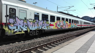 Graffiti Train in Mainz - Photo by Chintz (2016)