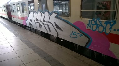 Graffiti Train in Mainz - Photo by Chintz (2015)