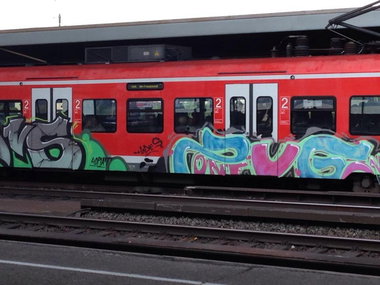 Graffiti Train in Ludwigshafen am Rhein - Photo by Chintz - Ludwigshafen, am, Rhein (2015)